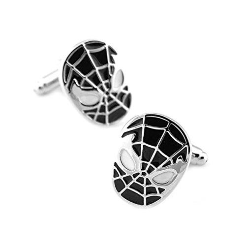 DC-Comics-Black-and-Silver-Spiderman-Cufflinks-with-Giftbox