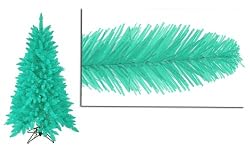 4.5' Pre-Lit Slim Seafoam Ashley Spruce Christmas Tree - Clear & Green Lights