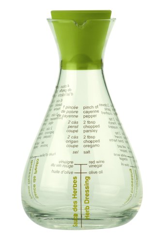 Typhoon Salad Shaker Flask Glass Drizzler with Silicone Stopper