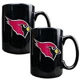 2 Pc Arizona Cardinals Coffee Mug Set - Black by Great Amreican Products