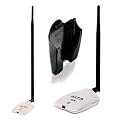 Alfa AWUS036NHR - High-Gain 2000mw 2W 802.11 B/G/N Wireless USB Network Adaptor With 5dBi and 9dBi Antenna & A Suction cup / Clip Window Mount dock - Wireless-N 802.11n Wi-Fi - 150Mbps - 2.4 GHz - 5dBi Antenna - Long Range - Realtek Chipset - Strongest on the Market