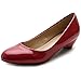 Ollio Women's Shoe Classic Low Heel Comfort Enamel Pump