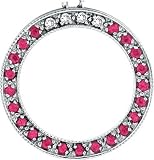 14K Circle of Love Pink Sapphire & Diamond Pendant