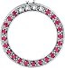 14K Circle of Love Pink Sapphire & Diamond Pendant