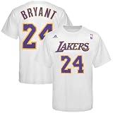 adidas Los Angeles Lakers #24 Kobe Bryant White Player T-shirt