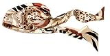 L. Erickson USA It's A Wrap 100% Silk Print - Jungle Brown