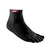 injinji Performance Mini Crew Toesocks,Black,Medium
