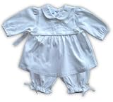 White Baby Dress with Matching Bloomers