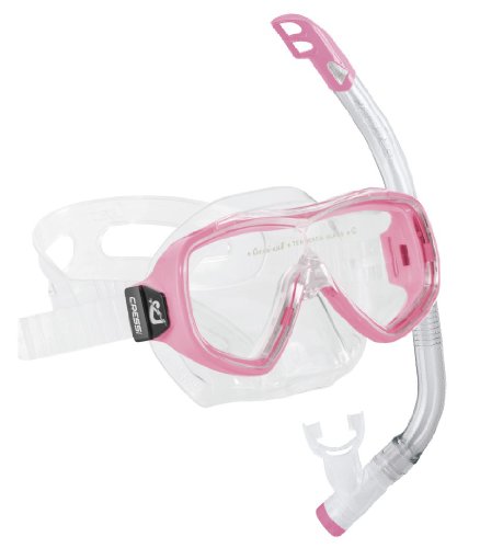 CRESSI Kinder Tauchset (Maske + 100% dry Schnorchel) Perla + Top, rosa Preisvergleich