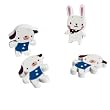 [White Dog & Rabbit] - Brooch / Brooch Pin / Animal Pin Brooch