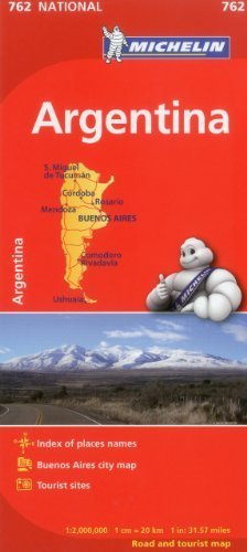 Argentina Road Map 1:2M Michelin 762 (Maps/Country (Michelin)) by Michelin Travel & Lifestyle (2012-01-01)