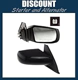 New Passenger Side Mirror RH 2008-2009 Nissan Altima, Power, Non-Heated, Non-Folding, Corner Mount, Smooth Black Cap, Paint to Match, Fits Coupe