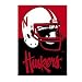 University of Nebraska Lincoln NU Huskers - House Banner / Flag - Double Sided 28 x 40 - Split Red/Bl;ack Helmet Huskers logo