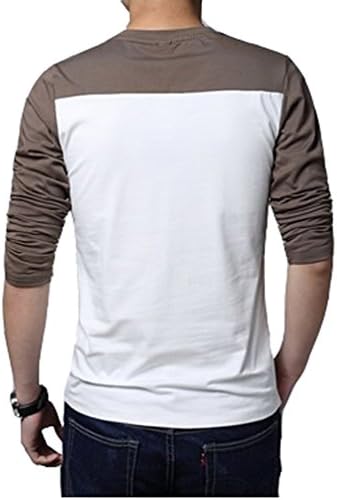 Dyslt Men's Long Sleeve Crewneck Vintage the White House Printed T Shirt