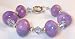 Dyed Chryscola Purple Round Stones Bracelet