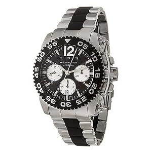 Hamilton H63516135 Khaki Black Dial Stainless Steel and Nylon Mens Automatic Chronograph, Military... by Hamilton
