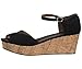 Toms Women's Platform Wedges Black Metallic Burlap 10002808