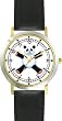 Giant Panda Bear Plush (Happy Face) - Bear - JP Animal - WATCHBUDDY&reg; DELUXE TWO-TONE THEME WATCH - Arabic Numbers - Black Leather Strap-Size-Large ( Men's Size or Jumbo Women's Size )