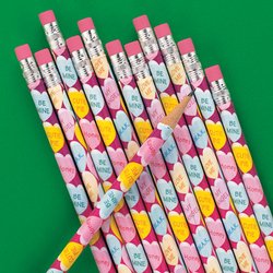 12 Conversation Heart Pencils