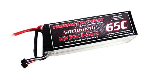5000mAh 6S 22.2V G6 65C LiPo