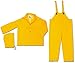 MCR Safety 2003X5 Classic PVC/Polyester 3-Piece Rainsuit with Attached Hood, Yellow, 5X-Large