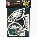 Philadelphia Eagles NFL Multi Magnet Sheet 3 Magnets (Quantity of 1)