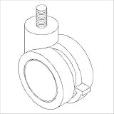 Caster Kit Set of 4 with Locks - Mayline Office Furniture - PC4