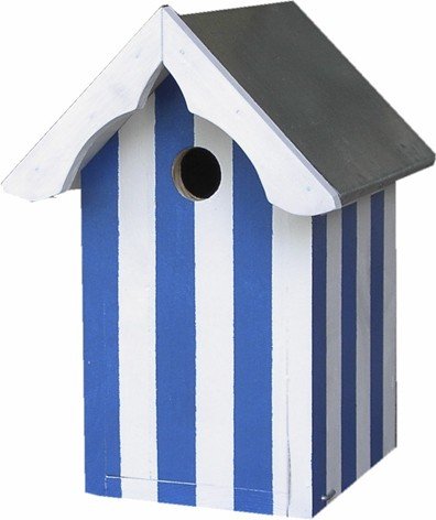 Nistkasten Pfau blau mit Zinkdac