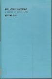 Phase Diagrams Materials Science and Technology Volume III (Refractory Materials a Series of Monographs Volume 6-III)
