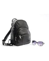 Goson Genuine Leather Mini Backpack Handbag/Purse With Sling & Side Cell Phone Pocket