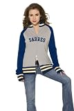 Buffalo Sabres Women's Varsity Full Zip Raglan Jacket - by Alyssa Milano