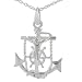 Sterling Silver Anchor/Jesus/Cross Pendant