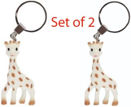 Vulli Sophie Giraffe So Pure Sophie the Giraffe Teething Ring Key Chain - Set of 2