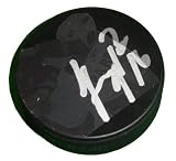 George Parros Autographed Anaheim Ducks Photo Hockey Puck, Proof Photo of George Signing for Us.
