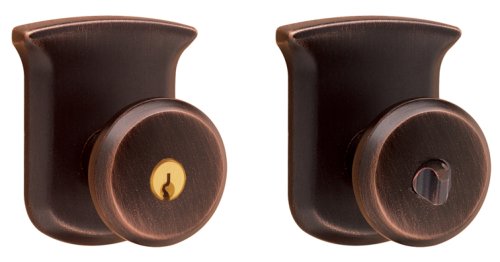 Baldwin 5220.412.ENTR Tahoe Knob Keyed Entry Set, Distressed Antique Bronze
