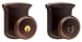 Baldwin Tahoe Knob Keyed Entry Set, Distressed Antique Bronze #5220.412.ENTR