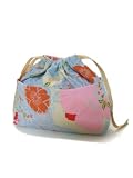 Yukiko Sato D1 Water Flower Japanese KIMONO Print of Drawstring TESAGE Purse Organizer, lined in water-proof micro fiber, Purse Insert tote bags!