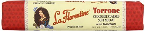 La Florentine Chocolate Covered Soft Torrone Bar with Hazelnuts, 5.3 Ounce by La Florentine