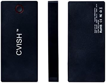 CVISH Tulle 10000mah (2A in,Ultra Slim, Li-Polymer, Auto Detect, Metal Aluminum body) Backup Extended External Battery Power Bank Dual USB Charger for iPhone 6 Plus 6+ 5S 5 4 4S iPad Air 2 Mini 3 Samsung Galaxy S6 S5 S4 Note Tab Nexus, HTC, Motorola Nokia PS Vita, Gopro, and etc
