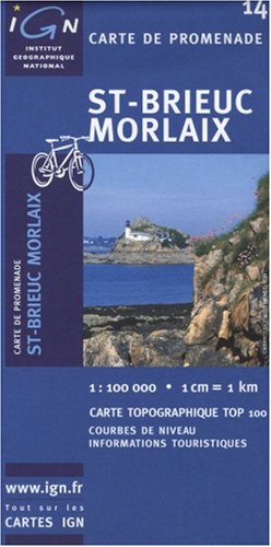 City Travel Guides Discounted  Books : IGN Top 100 Map 14 ~ St-Brieuc / Morlaix