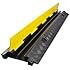 Pyle Heavy Duty Hassle Free 2 Channel Drop Over  Cable & Hose Protector Ramp, Covers Wires in High Traffic Areas - Stage, Concert, Sidewalk For Pedestrians Cars Trucks & Etc