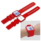 Silicone Watchband Skin Case compatible with Apple® iPod nano® 6th Gen, Red