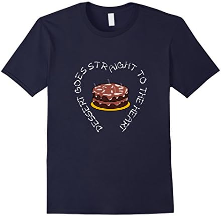 Men's Dessert Goes Straight To The Heart T-Shirt XL Navy
