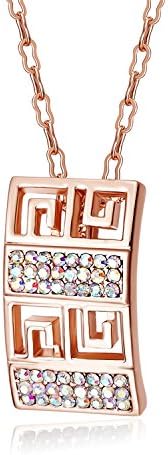 Mondaynoon Swarovski Elements" Fairy Tale of Love" Women's Jewelry Set, Australia Imported Necklace, Bracelets, Earrings Ensemble (Colorful White)