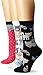 K. Bell Women's 3 Pack Novelty Crew Socks, Smarty Cats, 9-11