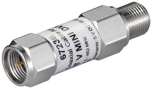 Wentronic Mini Koaxial Kabelverst&auml;rker (18dB (DVB-T), F-Stecker auf F-Kupplung)