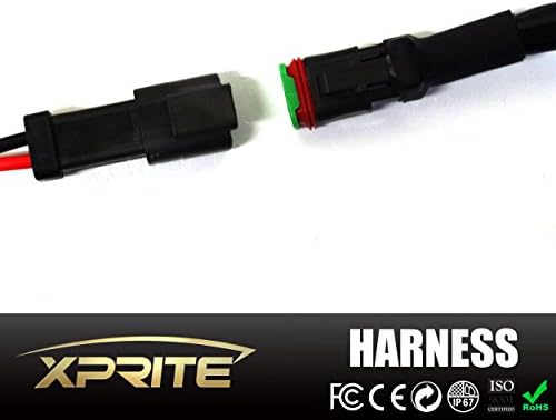 Xtreme® 1 Leg Heavy Duty Off Road ATV/Jeep LED Light Bar Wiring Harness 12 Voltage - 40 Amp Relay With Red LED Light Pilot Toggle ON/OFF Switch For LED Work Light Lamp & LED Work Light Bar