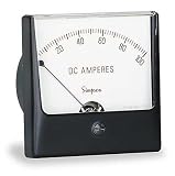 Analog Panel Meter, DC Current, 0-50 DC uA Simpson Electric 04380