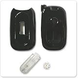 Motorola W315 Solid Black Crystal Snap-on Case Cover with Removable Belt Clip