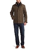 IMAGE OF Marc New York By Andrew Marc Men's Stowe Microfiber 29.5-Inch Zip Jacket With Bib, Olive, Medium